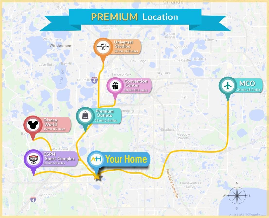Homey 2Br Condo With 2 Clubhouses & Waterpark Kissimmee Ngoại thất bức ảnh